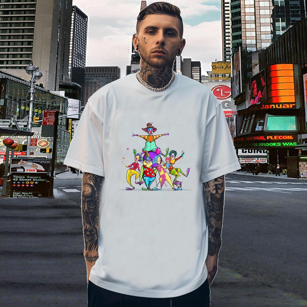 Fashion Designer Men T Shirts portrait Wear 230g Pure Cotton Casual Classic Custom Printed O-Neck Short Sleeve Men Clothes T-Shirt