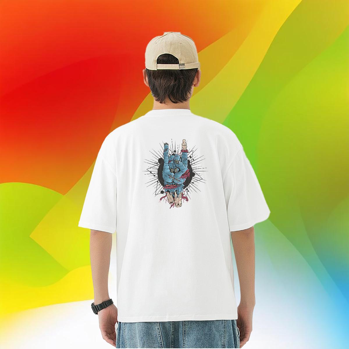 Fashion Design T-Shirts for Men skull Tops 230g Cotton Casual Beach Popular Custom Printing Breathable Short Sleeve Men Tshirts