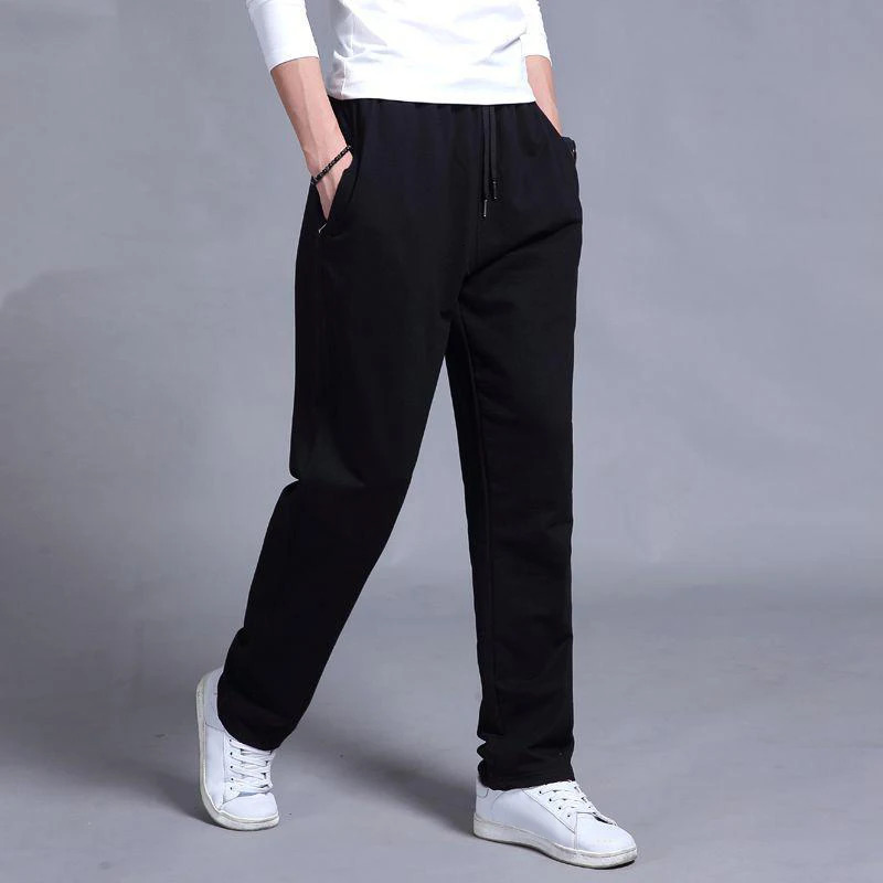 Spring Autumn Joggers Men Jogging Sweatpants Sportswear Knit Tracksuit Sports Pants Trousers Oversize Wide Leg Clothing 240806
