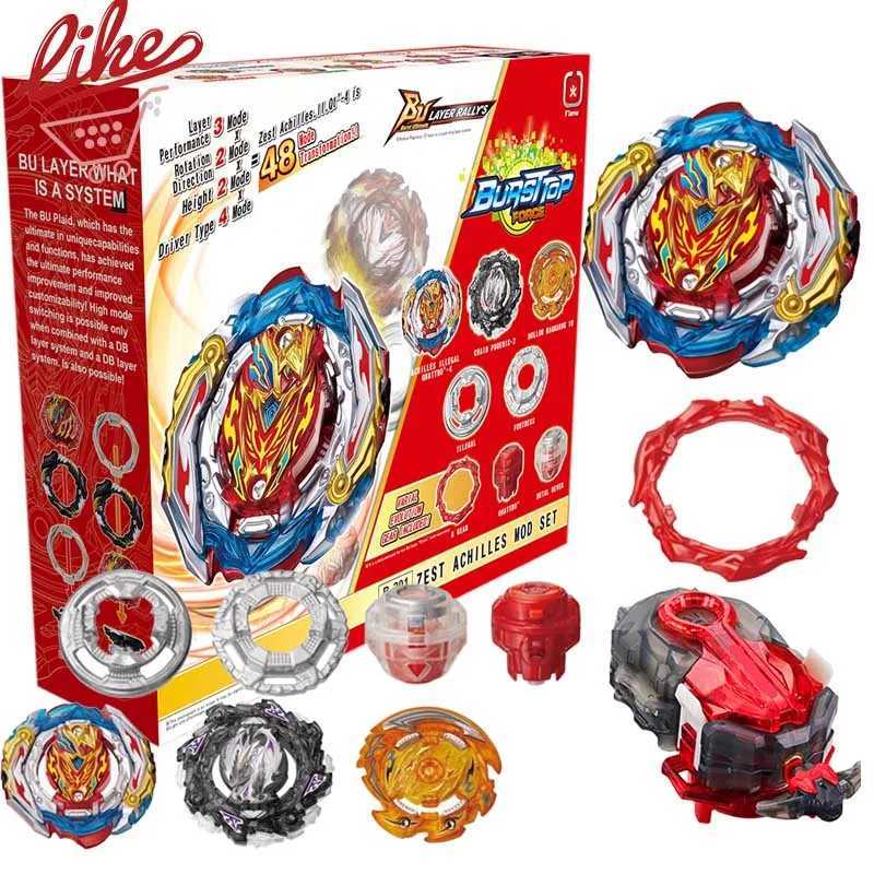 Laike DB B-201 Zest Achilles Customize Set Spinning Top B201 Bey with Custom Launcher Box Set Toys for Children Y240803