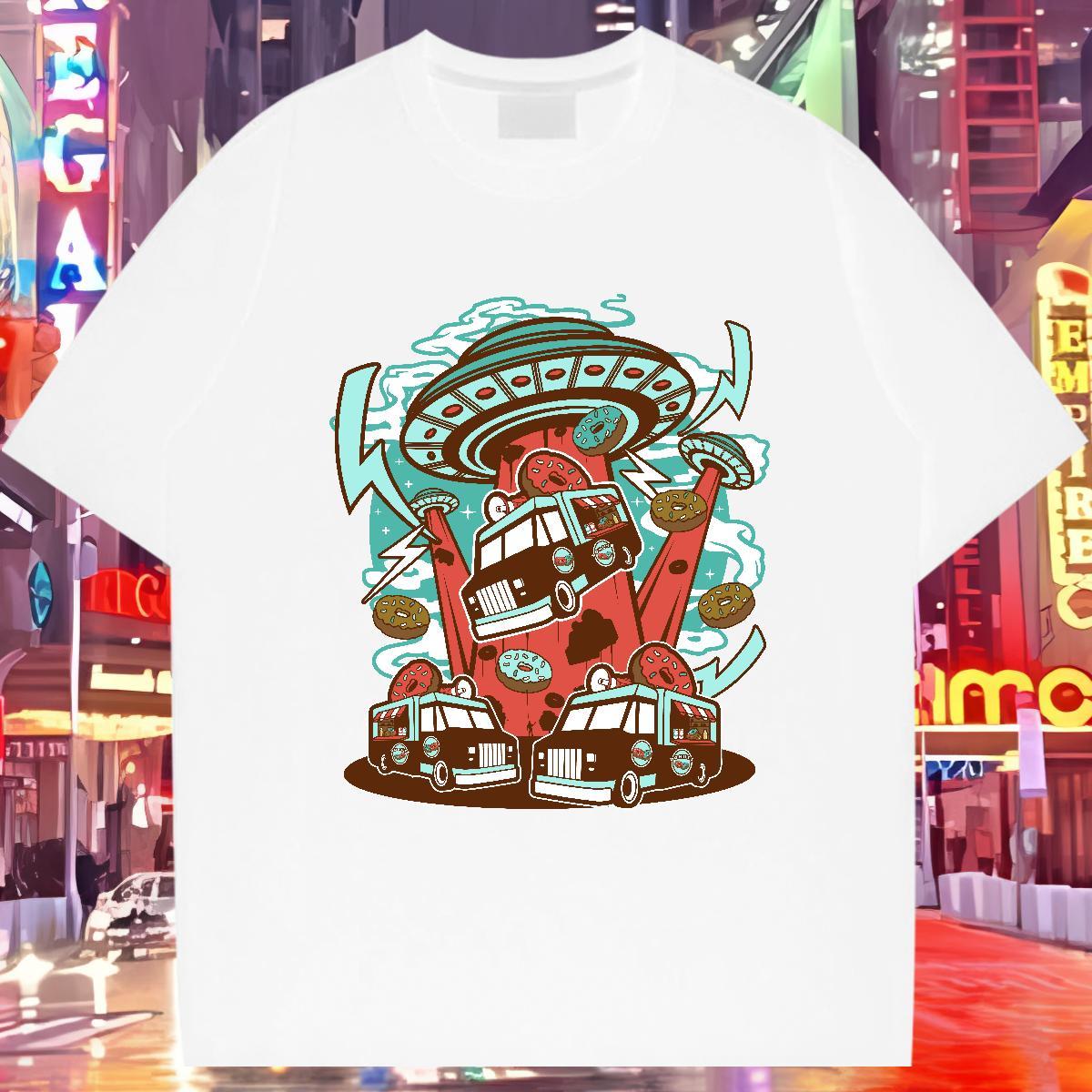 Fashion Casual Man T Shirts ET Tshirts 100% Cotton 230g Street Casual TOP Quality Custom Print Oversized O-Neck Short Sleeve Tshirt for Man Woman