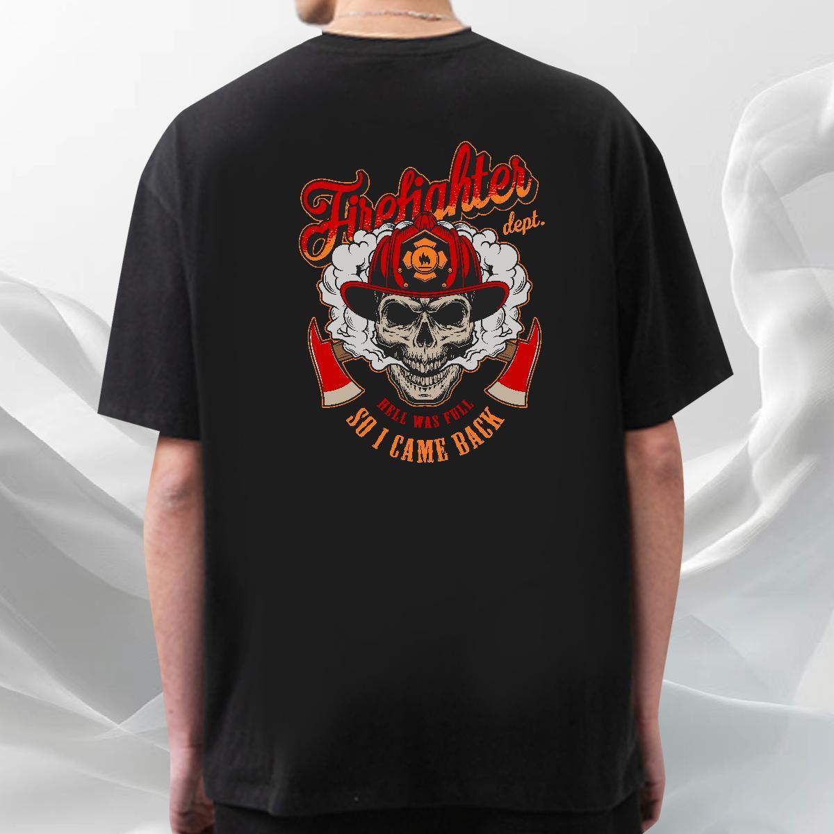 Stylist T Shirts Men skull Tshirts 230g Pure Cotton Daily Wear Wholesale Cartoon Printing L-4XL O-Neck Short Sleeve Men Tshirts