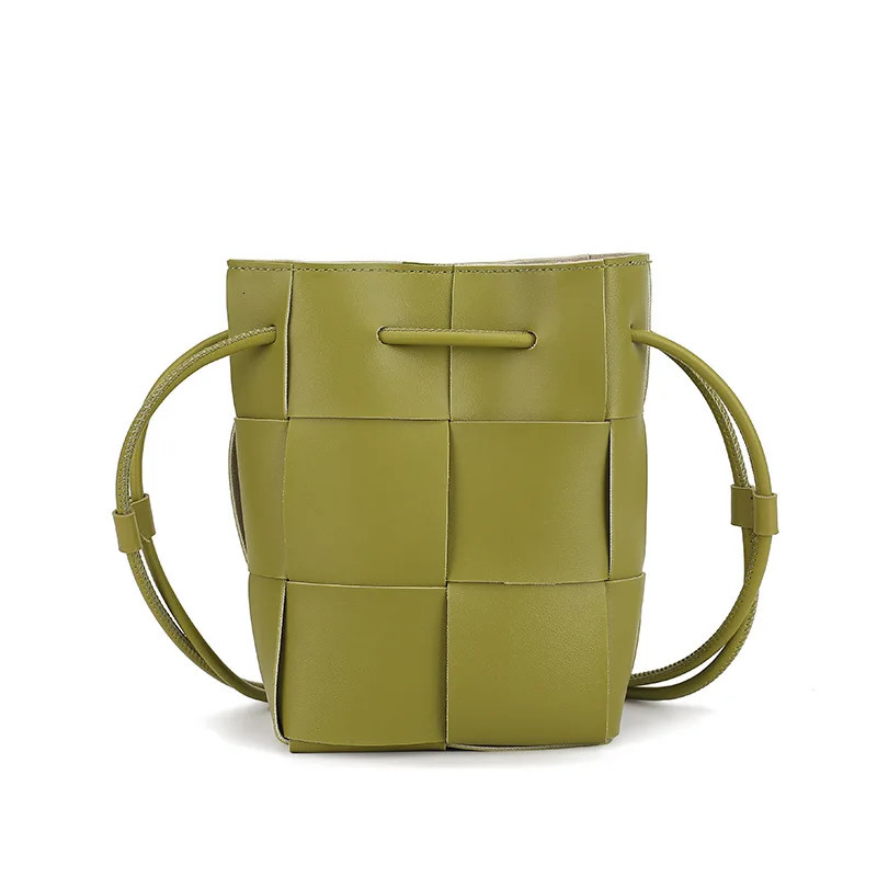 Fashion Women Woven Mobile Phone Bag PU Leather Handbags Female Large Capacity Shoulder Bags Crossbody 240810