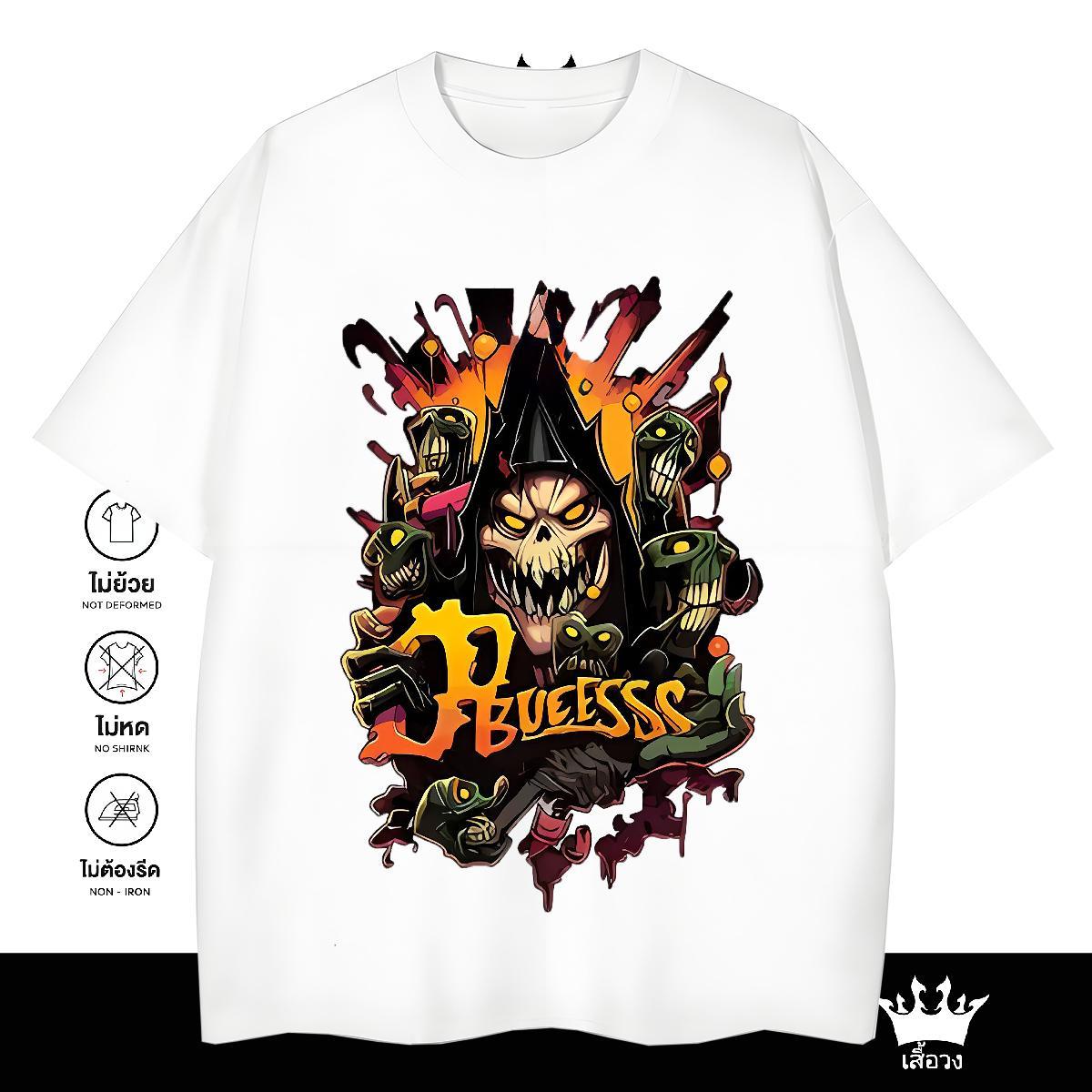 Fashion Design T-Shirts skull Clothes 230g Pure Cotton Beach Cool Custom Print Oversized Short Sleeve Soft Men Clothes T-Shirt