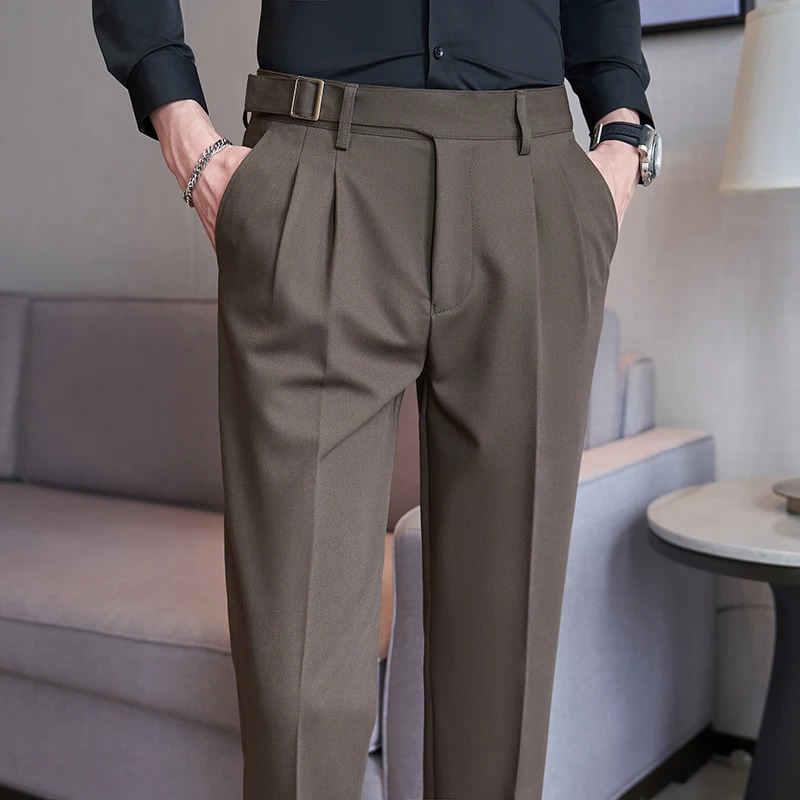 Men Boutique Slim Suits Pants Male Formal Wear Fit Trousers High Quality Man British Style Business Casual Suit 3628 240806
