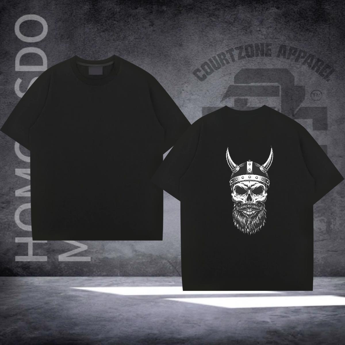 DIY Customized T-Shirts skull Clothings 100% Cotton 230g Street Casual Cool Design Customized Print Breathable Tshirt for Man Woman