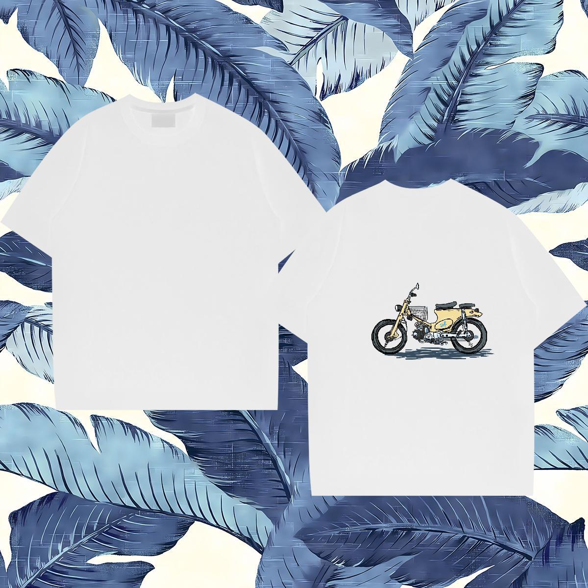 Stylist Man T Shirts Motorcycle Tshirts 100% Cotton 230g Daily Wear Soft Oversized 3XL 4XL Short Sleeve O-Neck Mens Tshirts