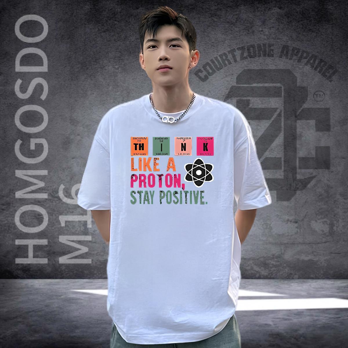 Fashion New T Shirts Men letter Tshirts 230g 100% Cotton Sports Casual High Quality Graphic O-Neck Short Sleeve Men Tees