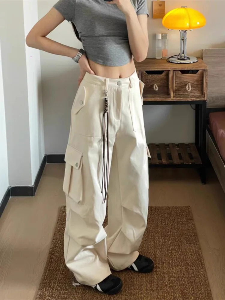 HOUZHOU Y2k Vintage Baggy Cargo Pants Womans Oversized Hippie Streetwear Pants Casual Harajuku Korean Fashion Trousers Spring 240821
