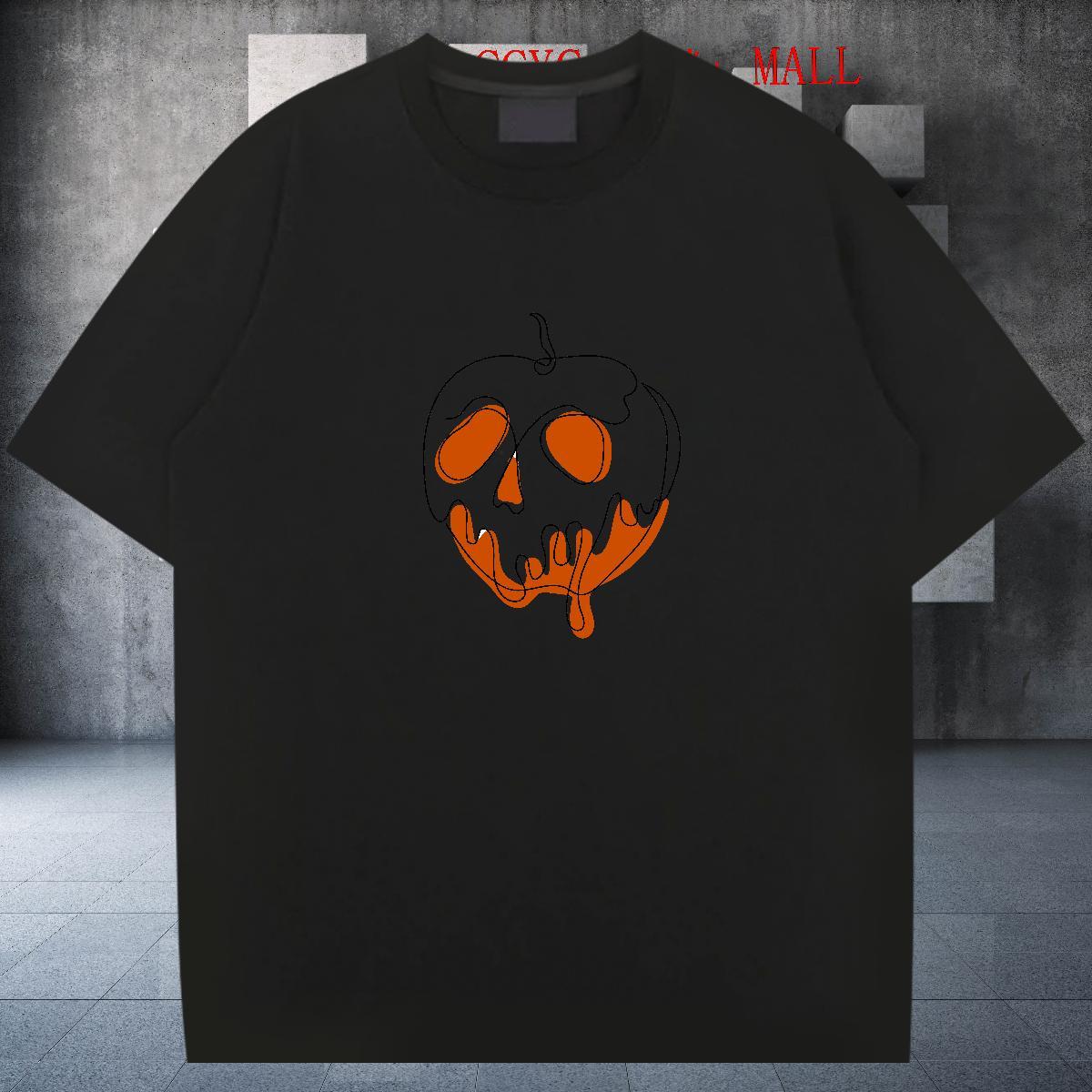 Fashion Design Man T Shirts skull Tops Shirt 230g Pure Cotton Anime Printing Street Designer Floral Print Breathable Soft Men Tops Tees