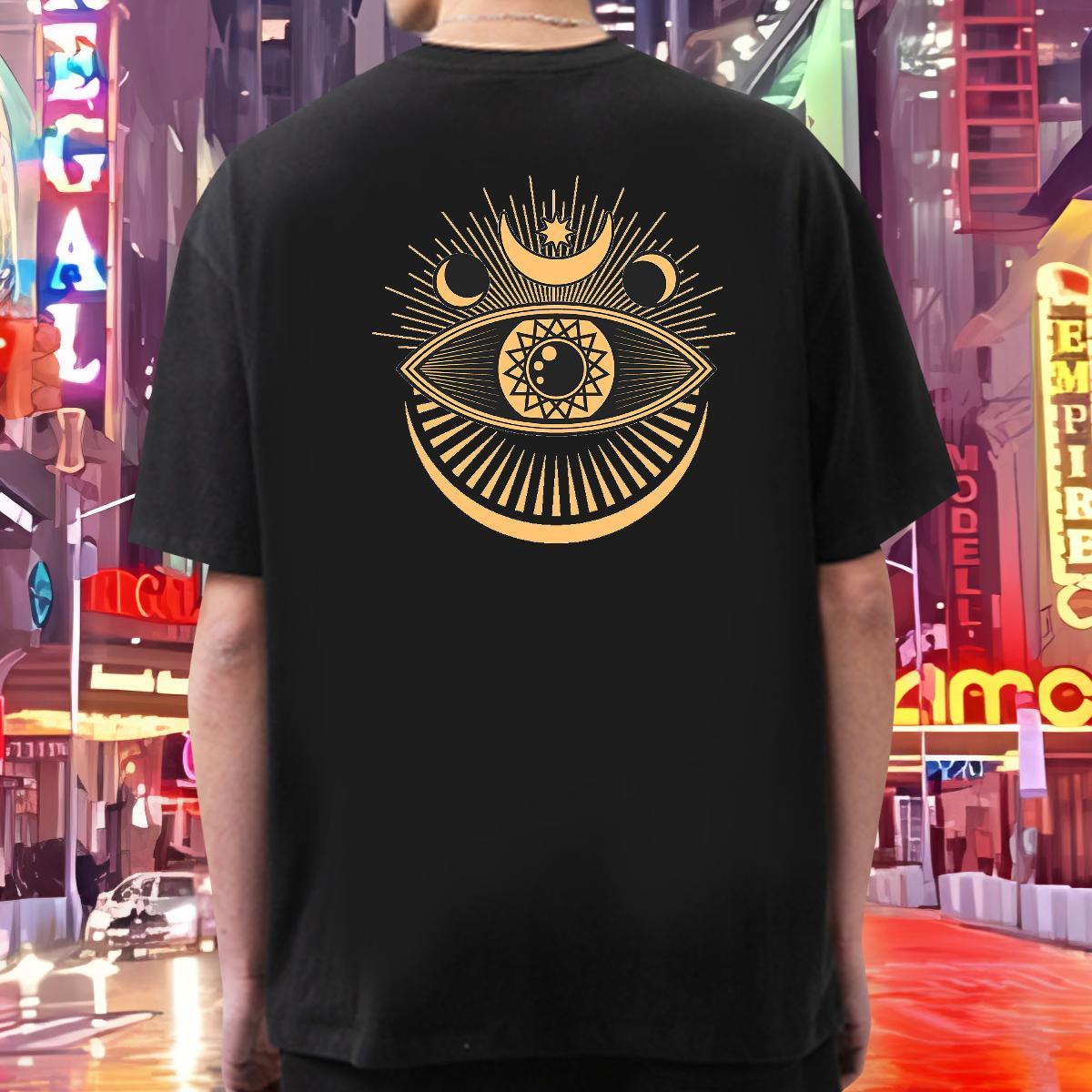 Designer Men T Shirts eyes Tops Tees 230g Cotton Daily Wear Classic DIY Printed O-Neck Short Sleeve Couples T Shirts