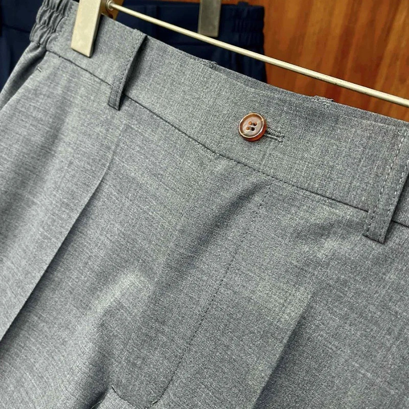 Italy made mens suit business casual formal fine wool bamboo fiber pants 240806