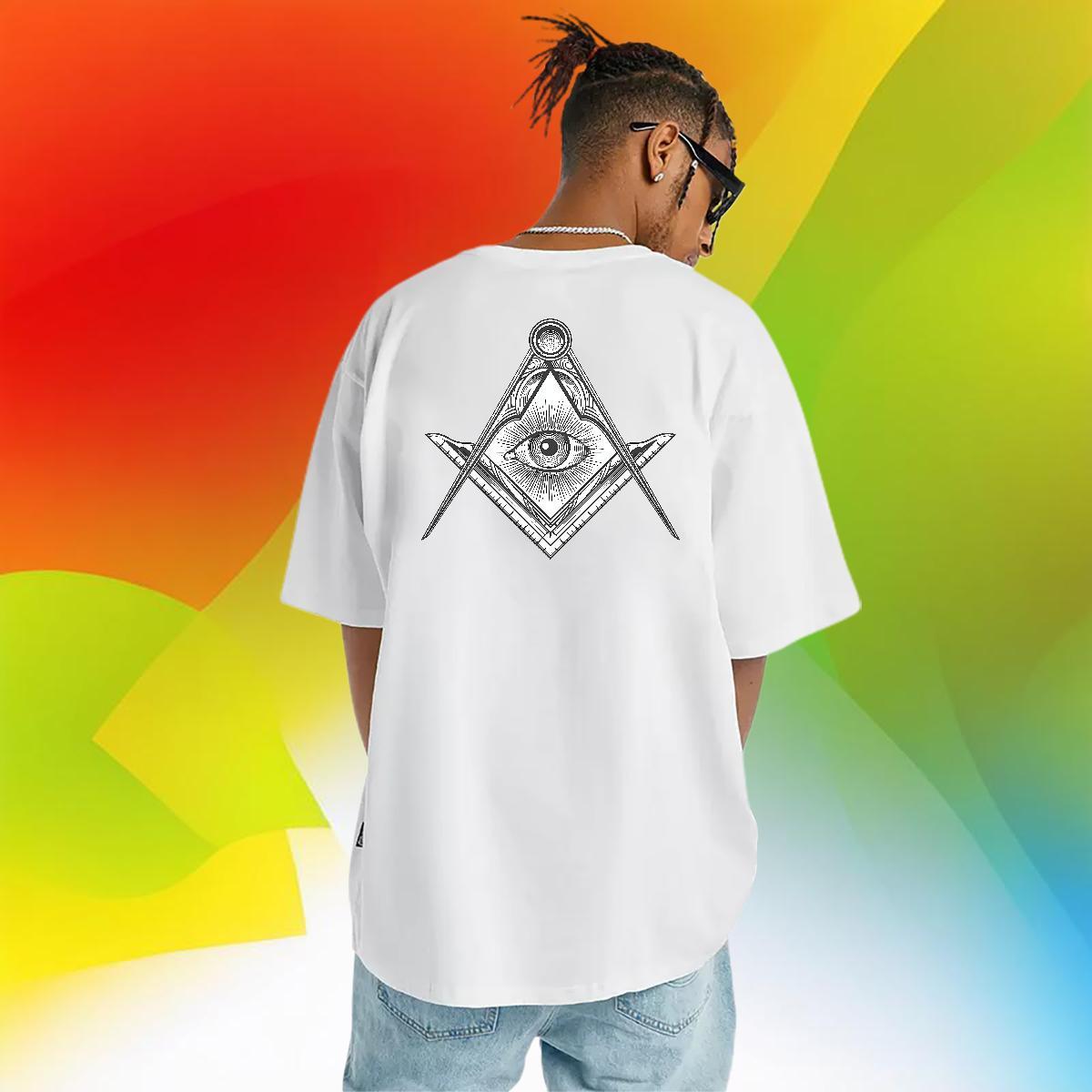 2024 DIY Men T Shirts eye of the devil Clothes 230g Pure Cotton Casual Brand DIY Printed Short Sleeve Soft Couples T Shirts