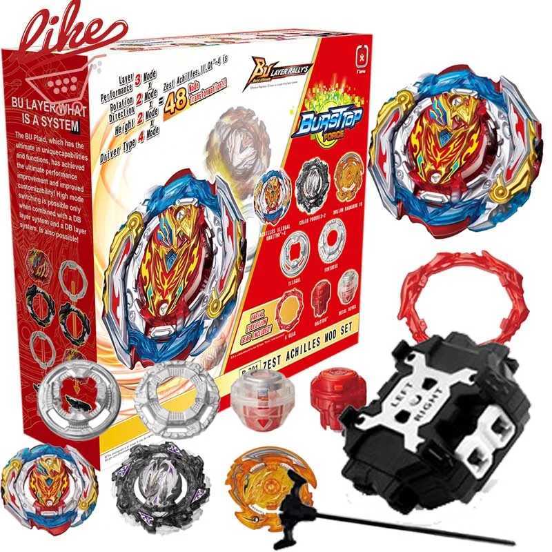 Laike DB B-201 Zest Achilles Customize Set Spinning Top B201 Bey with Custom Launcher Box Set Toys for Children Y240803