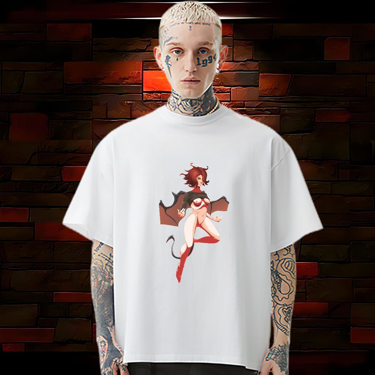 Fashion Casual T Shirts Men portrait Top Tees 230g Cotton Sport Wholesale Custom Cartoon Breathable Short Sleeve Couples T Shirts
