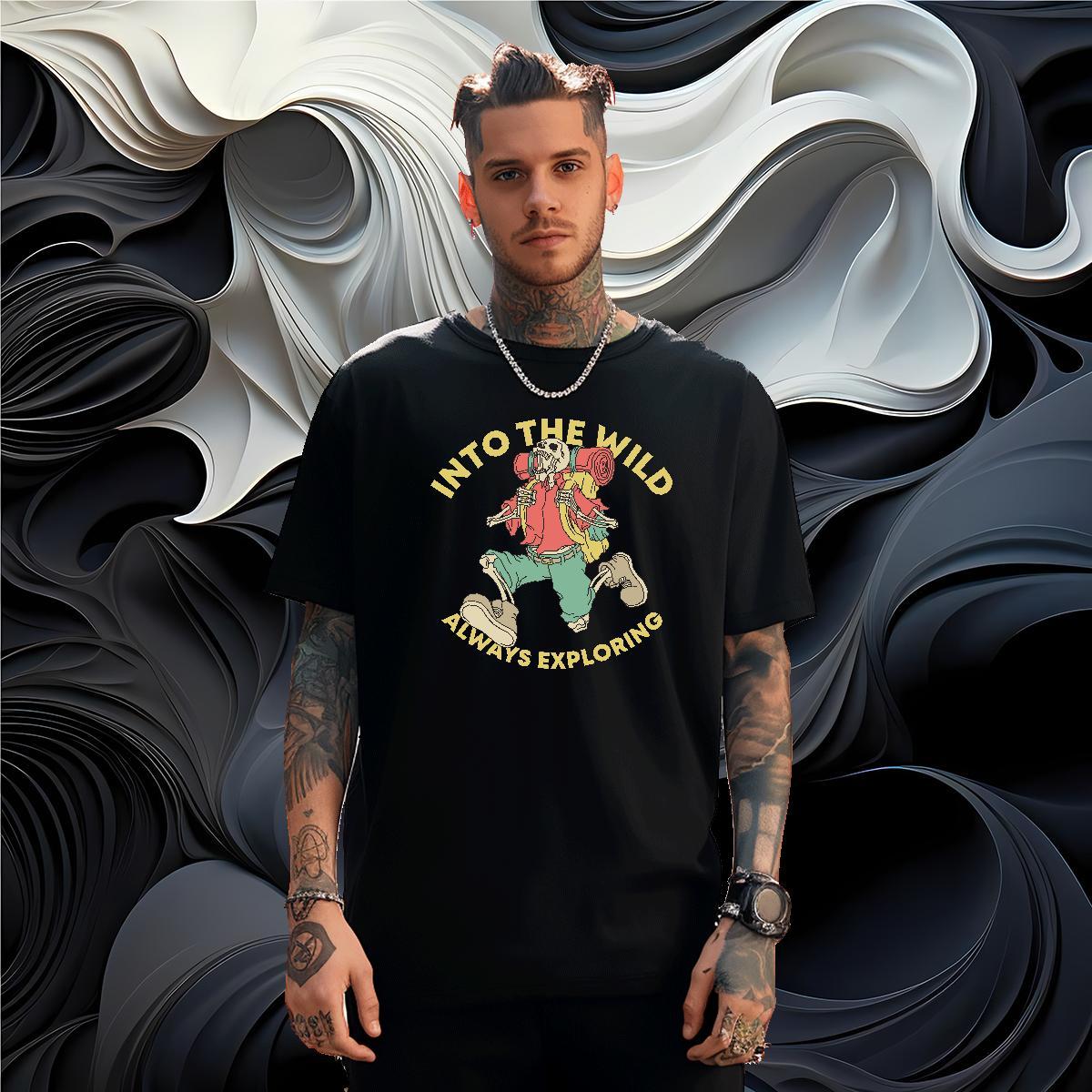 2024 T shirt skull Clothings 230g Cotton Street Soft Custom Printing Short Sleeve Soft Tshirts