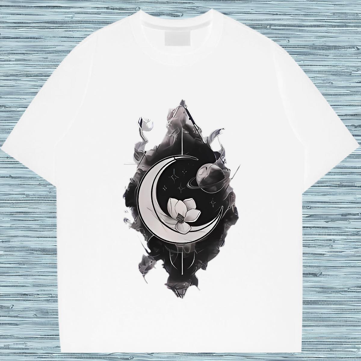 Wholesale T-Shirts for Men star Top Tees 100% Cotton 230g Street Wear Brand Floral Print Round Neck Short Sleeve Men Tshirts