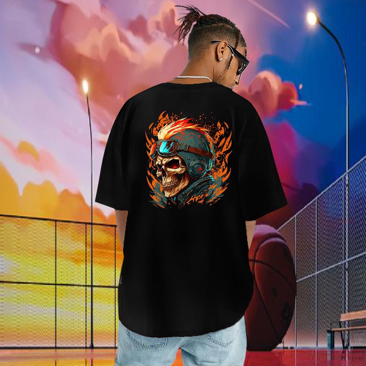 Customized T-Shirts skull Polos 230g Cotton Summer Casual TOP Quality Custom Big Size Short Sleeve Soft Tshirts
