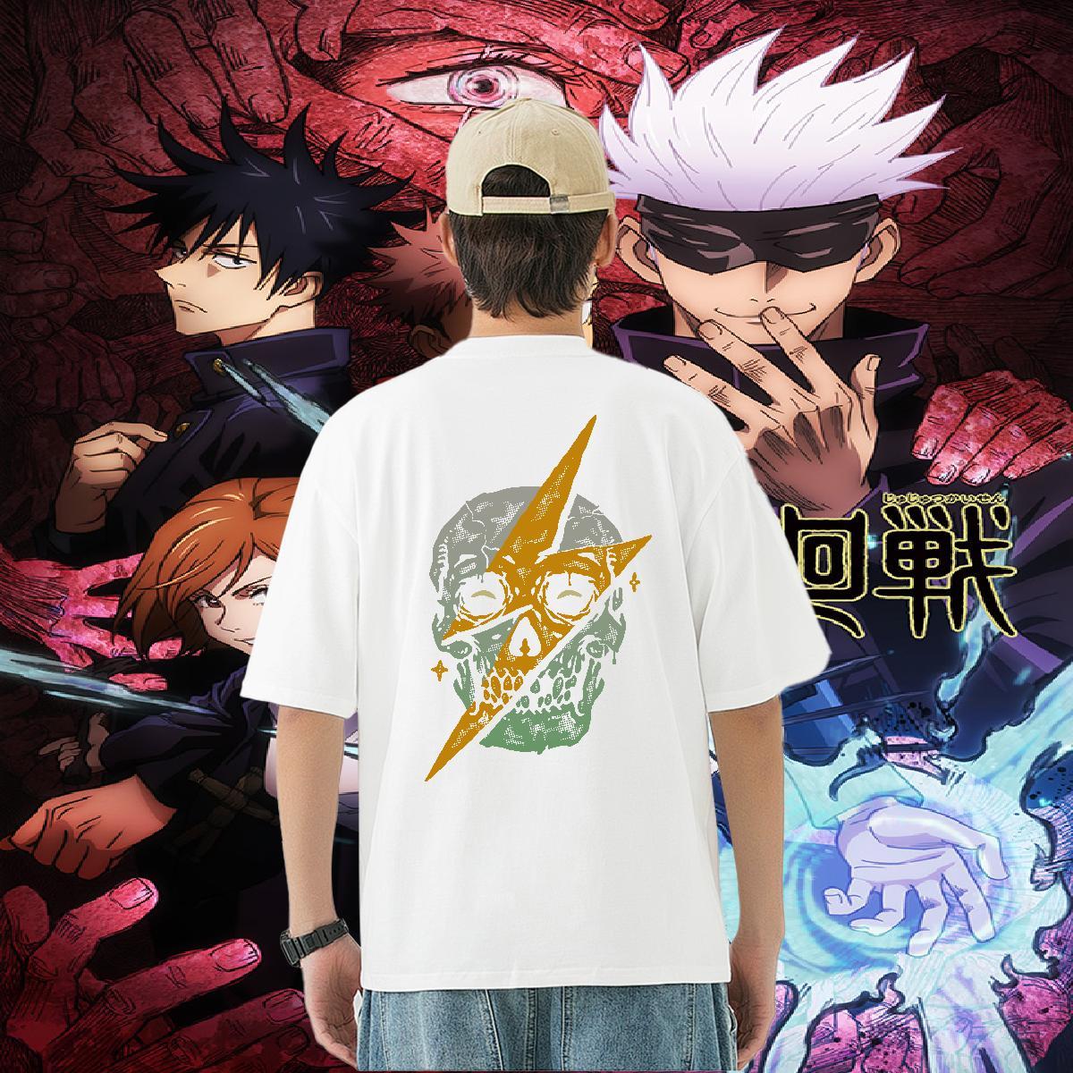New Mens T Shirts skull Tshirts 230g Pure Cotton Street High Quality Plus Size Cartoon O-Neck Short Sleeve Men Tees