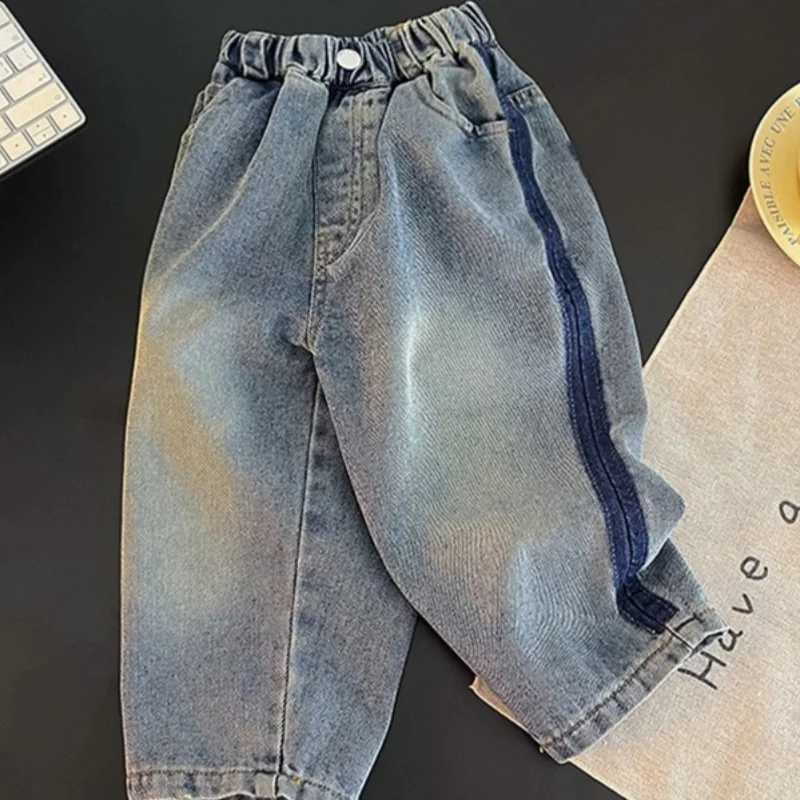 Jeans Boys Jean Pants Long Trousers Cotton 2024 Perfect Spring Autumn Babys Kids Pants Teenagers Outwear Childrens Clothing