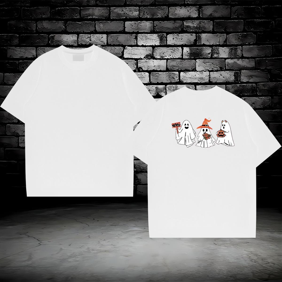 Fashion Designer T-Shirts halloween Tops Shirt 230g Pure Cotton Anime Printing Street Comfortable Oversized 3XL 4XL Breathable Soft Tshirts