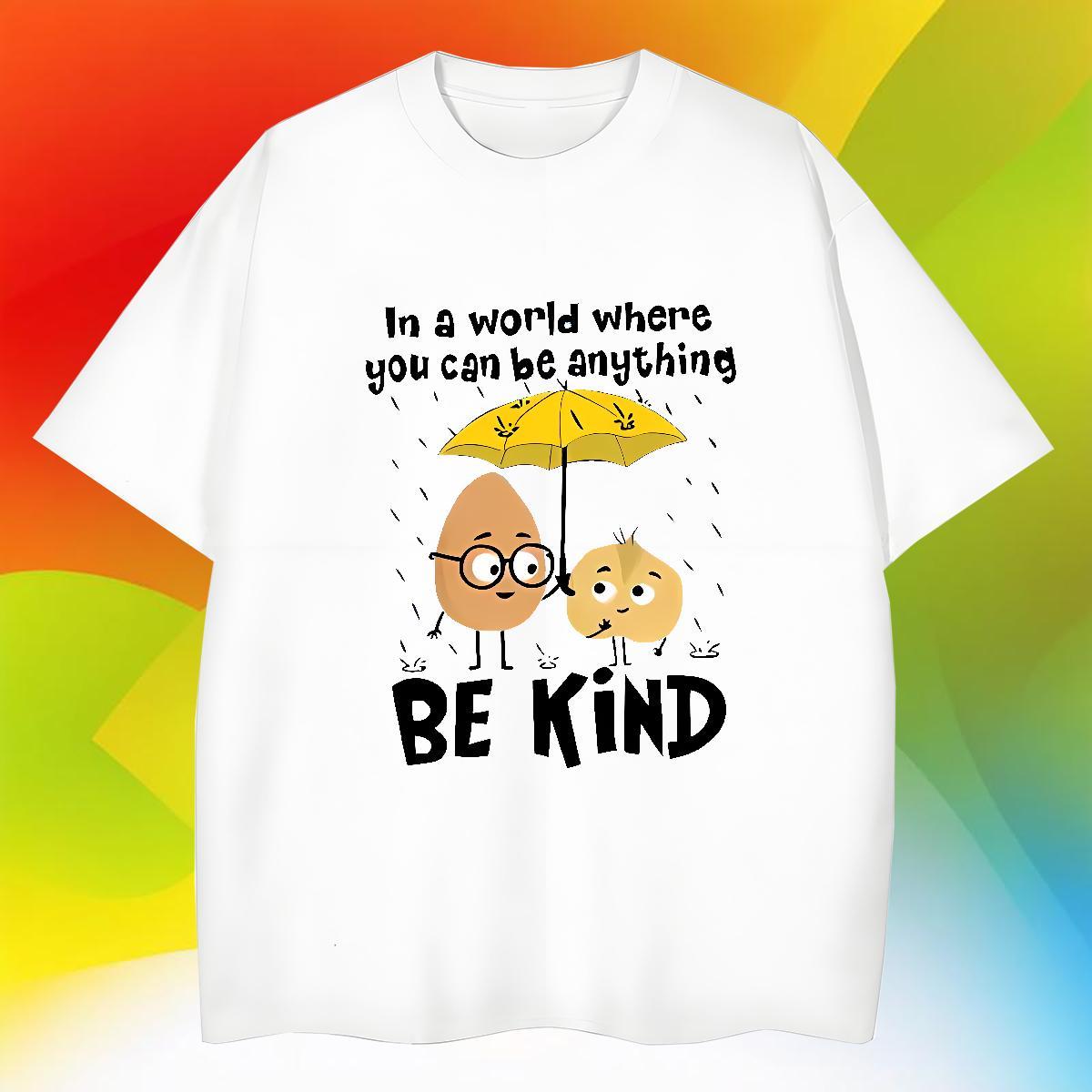 2024 Summer T-Shirts letter Clothes 230g Pure Cotton Street Unisex Cartoon Printing L-4XL Breathable Crew Neck Couples T Shirts