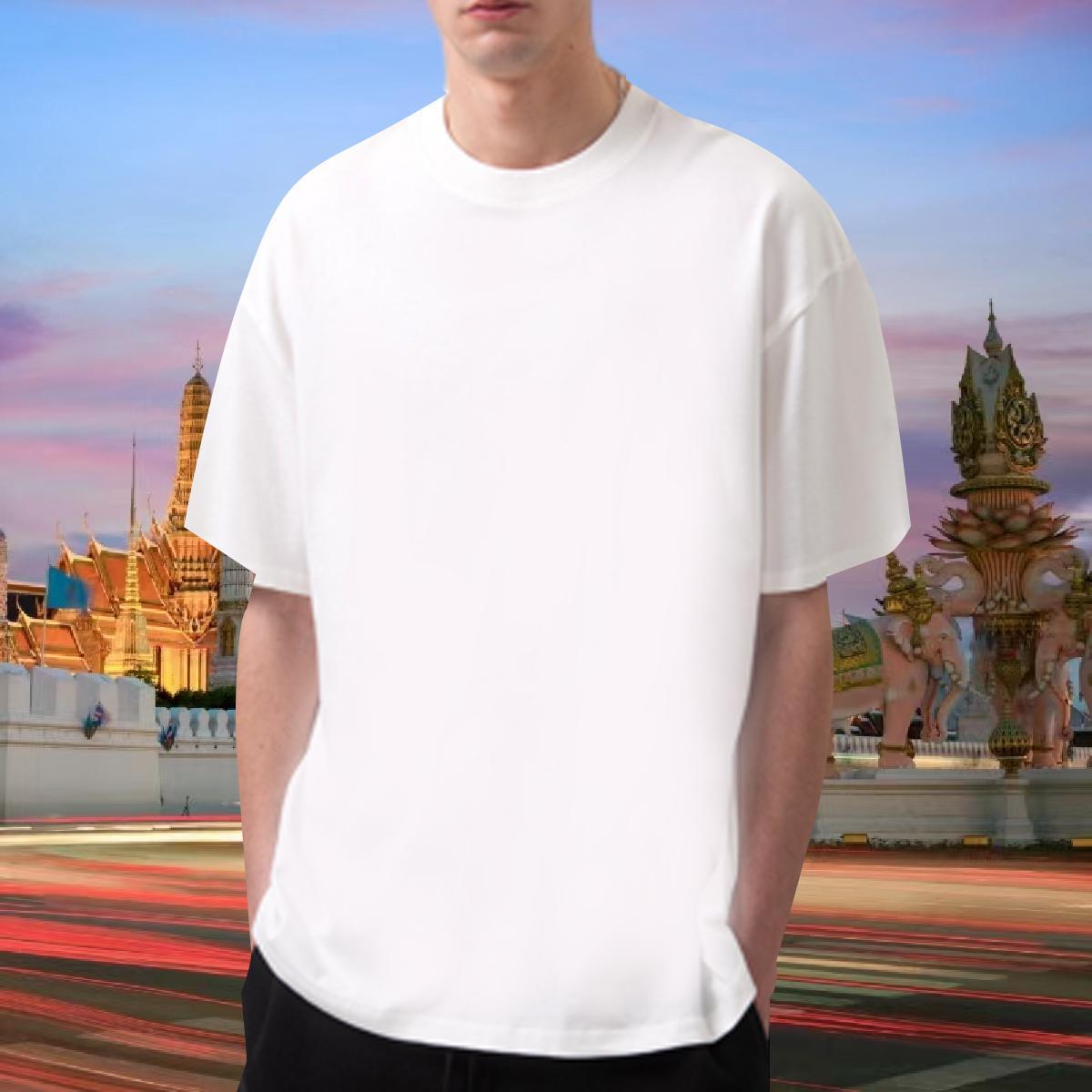 Wholesale T Shirt For Man letter Tshirts 230g 100% Cotton Street Popular Graphic Breathable Crew Neck Mens Tshirts