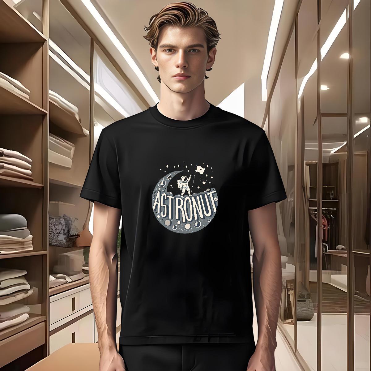 2024 New Man T Shirts spaceman Clothes 100% Cotton 230g Spring Summer Designer Plus Size Cartoon Pure Cotton Mens Tshirts