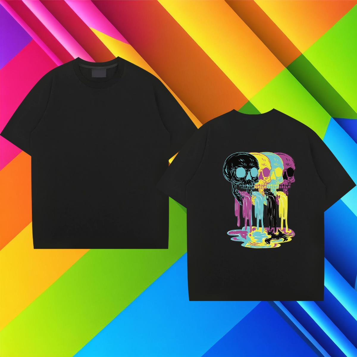 Brand T shirt skull Tshirts 230g Pure Cotton Sport Wholesale Oversized 4XL Breathable Short Sleeve Men Clothes T-Shirt