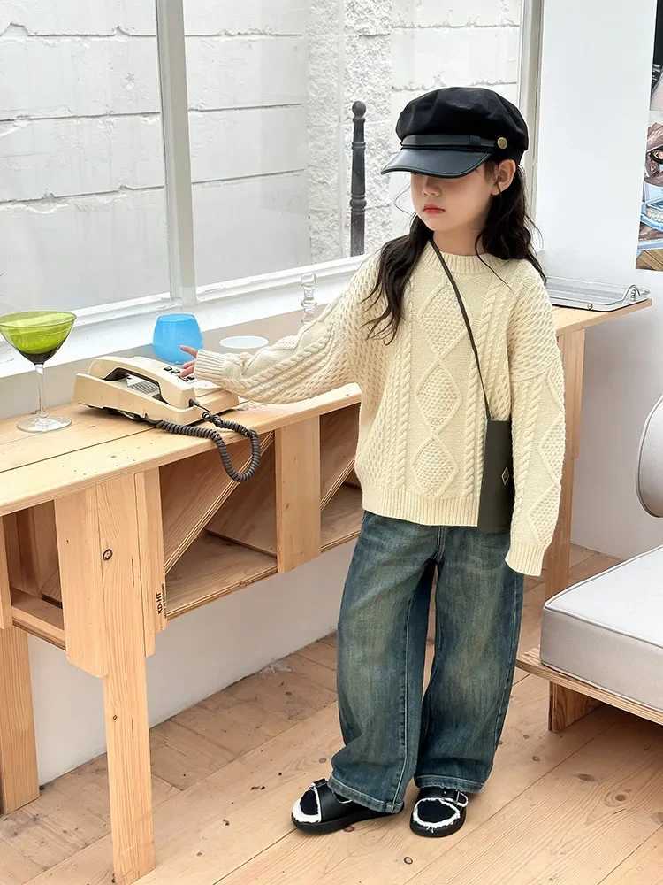 Jeans Winter baby girls fashion fleece lining Make old jeans Girl warm thick straight denim pants