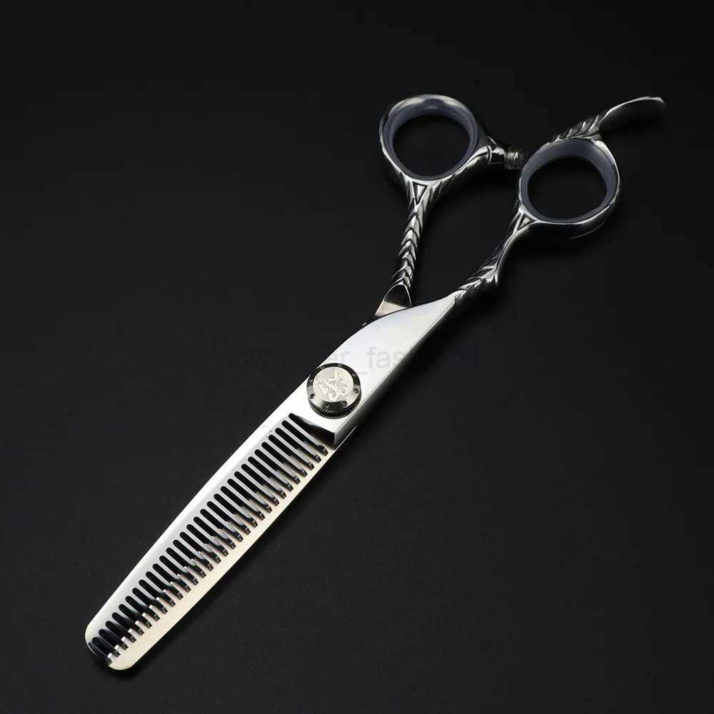 Professional JP 440c steel 6 Left hand hair scissors haircut thinning barber makas hair cutting shears hairdresser scissorsXJ240807