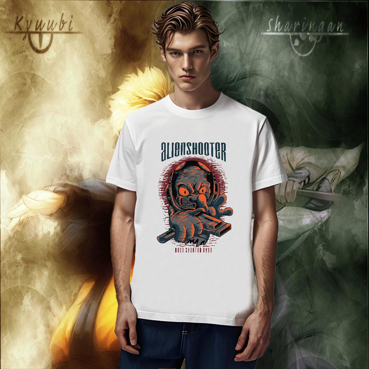Brand T shirt ET Tshirts 230g 100% Cotton High Street Hip Hop Comfortable Plus Size Cartoon Breathable Crew Neck Tshirt for Man Woman