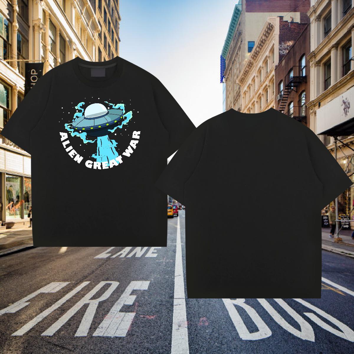 DIY T Shirts Men ET Tee Shirt 100% Cotton 230g Sports Casual Comfortable Graphic O-Neck Short Sleeve Men Clothes T-Shirt