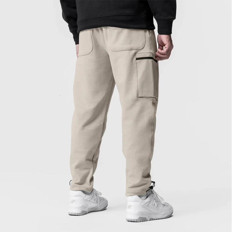 Mens Casual Cargo Pants Sports Jogger Big Pocket Trousers Gym Fitness Outdoor Bodybuilding Running Workout Sweatpant Trackpants 240806