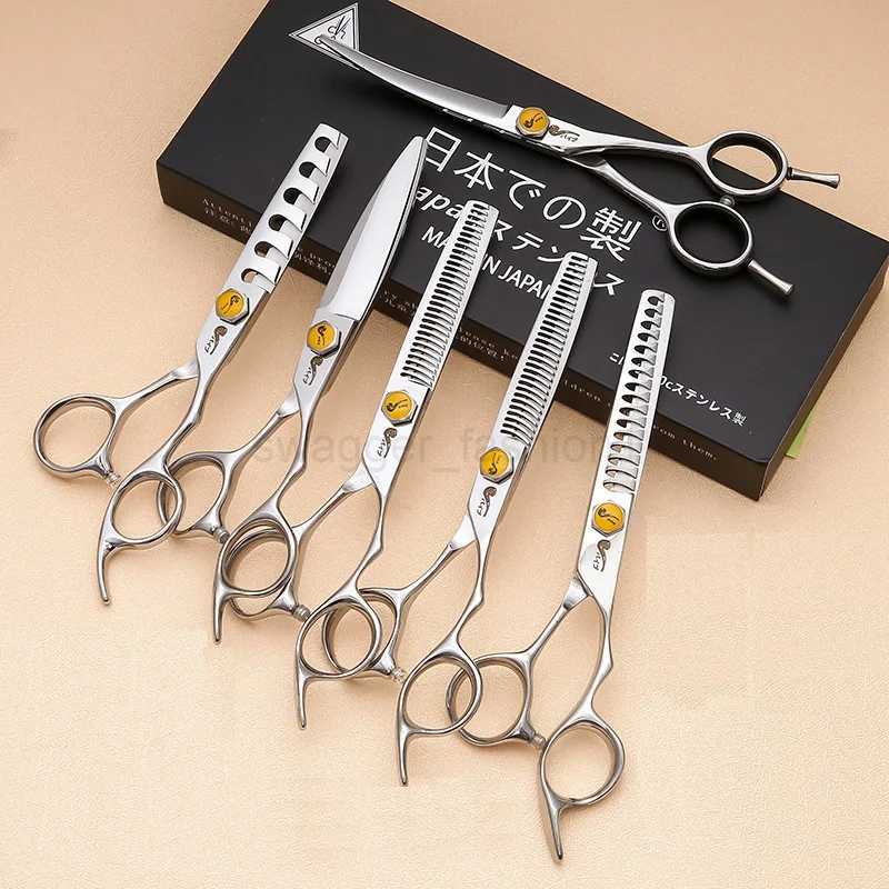 6 Professional Hair Scissors Japan Hairdressing Scissors Barber Tool Flat Cut Teeth Thinning Scissors Hair Salon ShearsXJ240807