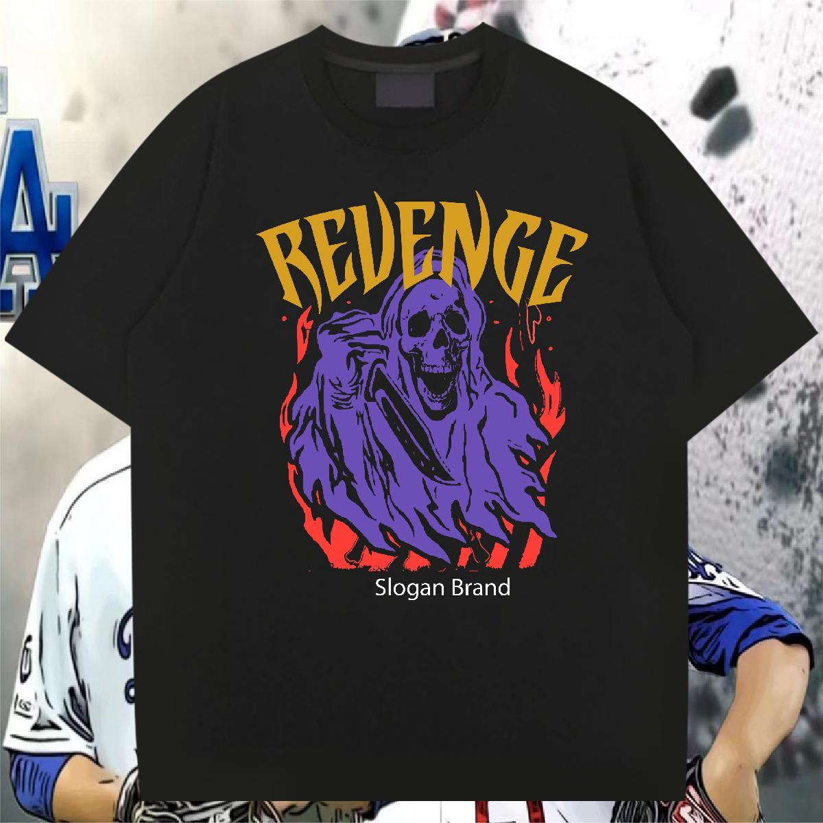 Casual New Mens T Shirts skull Tshirts 230g Cotton Street Casual TOP Quality Custom Cartoon Breathable Crew Neck Men Tees