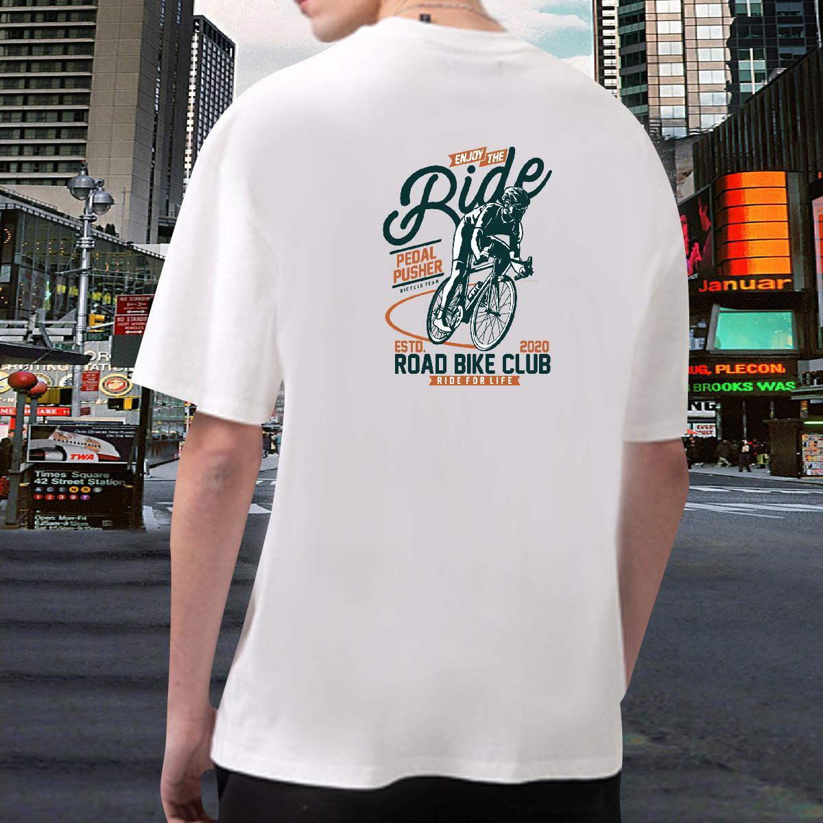 DIY Customized T shirt Motorcycle Tops Shirt 100% Cotton 230g Summer Casual High Quality Custom Printed Breathable Short Sleeve Men Tees