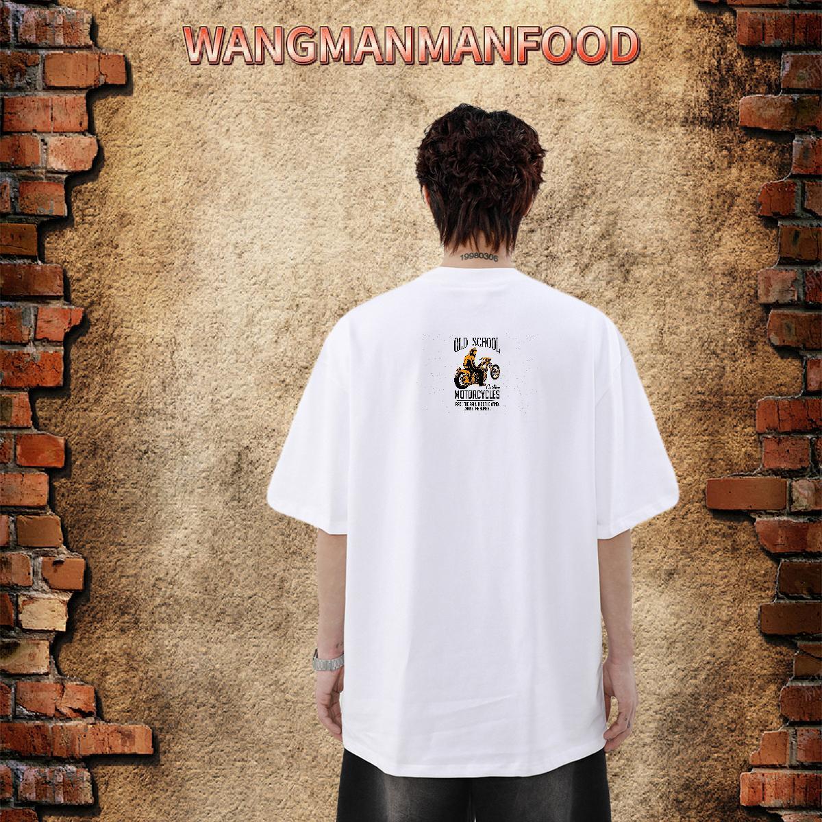 Fashion New T Shirts Men Motorcycle Tee Shirt 230g Pure Cotton Casual Soft Custom Big Size Breathable Soft Mens Tshirts