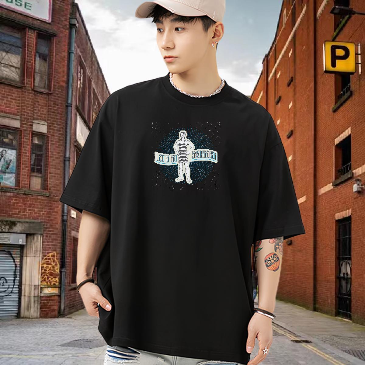 Stylist T shirt character Tee Shirt 230g 100% Cotton Outdoor Unisex Anime Breathable Tshirt for Man Woman