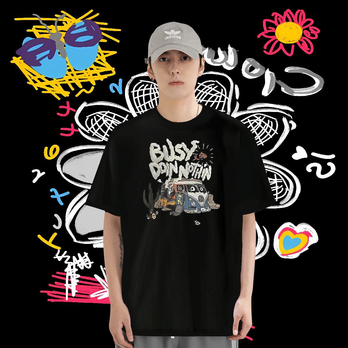 Fashion Casual T-Shirts car Top Tees 230g 100% Cotton Sports Casual TOP Quality Customized Print Short Sleeve Soft Tshirts
