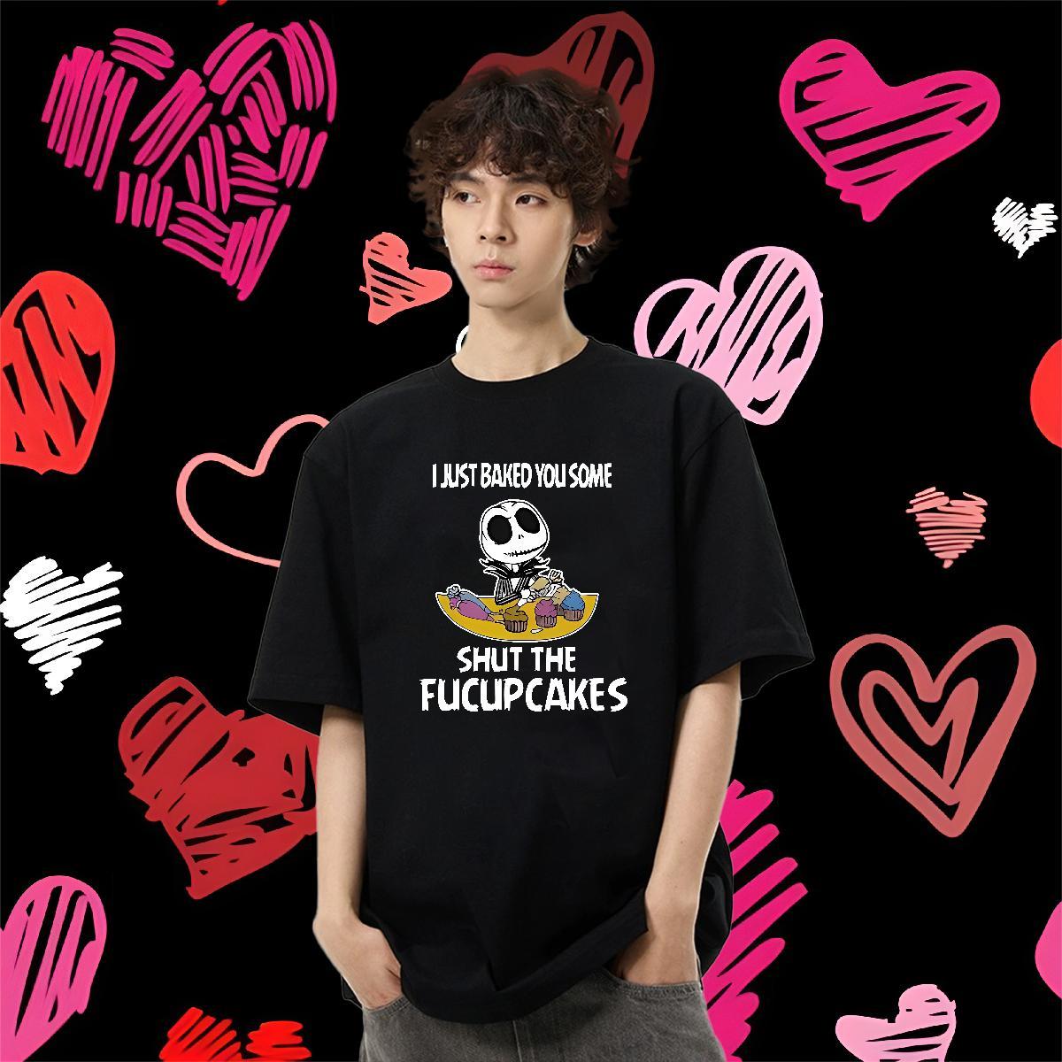 Free Shipping Man T Shirts cake Polos 230g 100% Cotton Anime Printing Street Loose Custom Anime Round Neck Short Sleeve Tshirt for Man Woman
