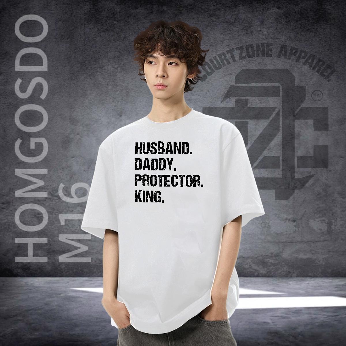 Casual New T shirt letter Wear 230g Cotton Daily Outfit Free Shipping Graphic O-Neck Short Sleeve Men Tshirts
