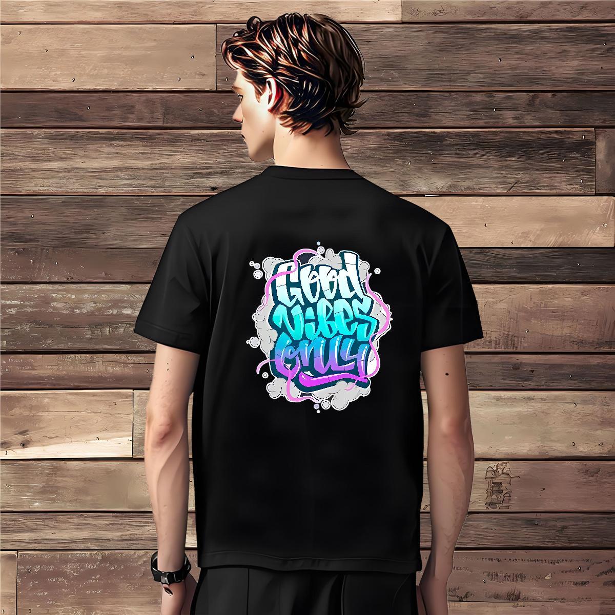 Custom T Shirt For Man letter Clothes 100% Cotton 230g Street Casual Classic DIY Logo Oversized Breathable Crew Neck Men Tshirts