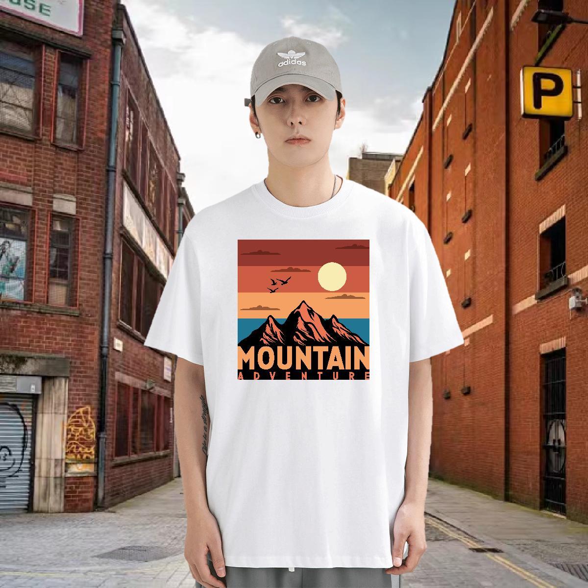 DIY Customized T-Shirts sun Tops 230g 100% Cotton Street Casual Free Shipping Plus Size Cartoon Crew Neck Breathable Tshirts