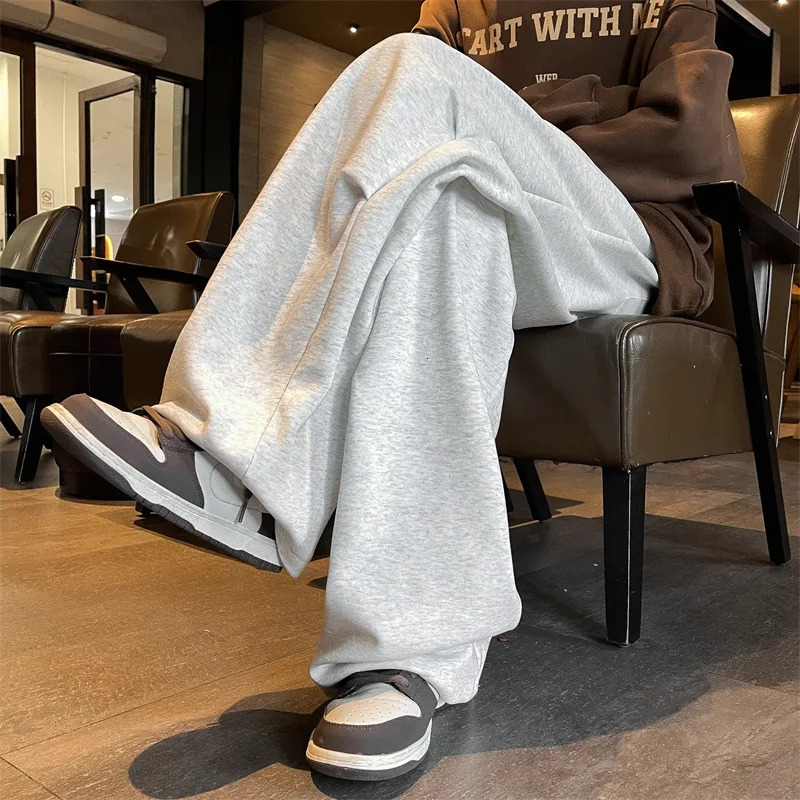 HOUZHOU Gray Sweatpants Parachute for Men Autumn Baggy Sports Pants Trousers Male Joggers Streetwear Sportswear Outdoor Casual 240806