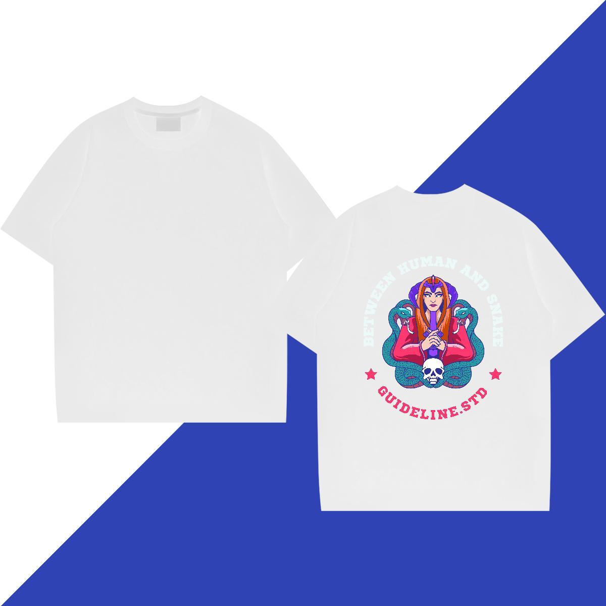 Fashion T shirt skull Tshirts 230g Cotton Sport Brand Custom Printed Round Neck Short Sleeve Tshirt for Man Woman