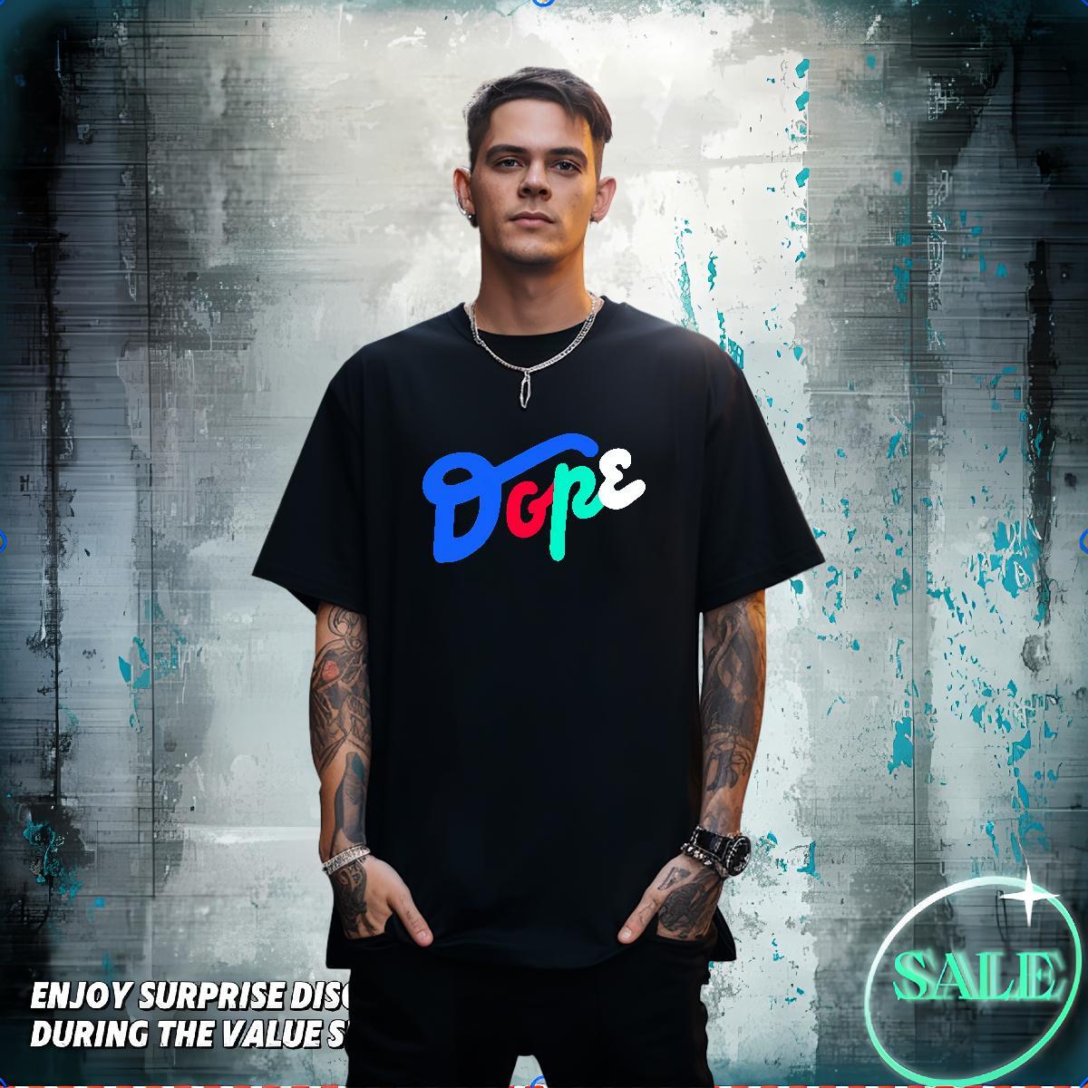 Factory Direct Man T Shirts letter Top Tees 100% Cotton 230g Sport Loose Fit Cartoon Print Round Neck Short Sleeve Men Clothes T-Shirt