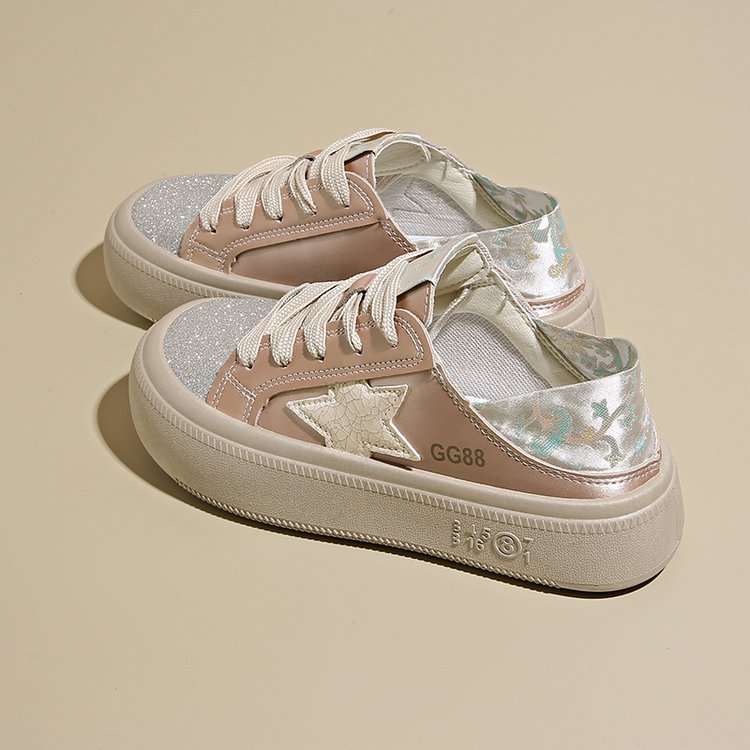 Ladies' Thick soled Star Double Wear Silk Casual Board Shoes
