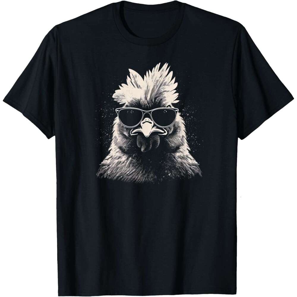 Mens T shirt Funny Chicken cool Graffiti Urban art street T-Shirt shirts tshirt graphic tee Casual tops summer clothes Short sleeve Free shipping