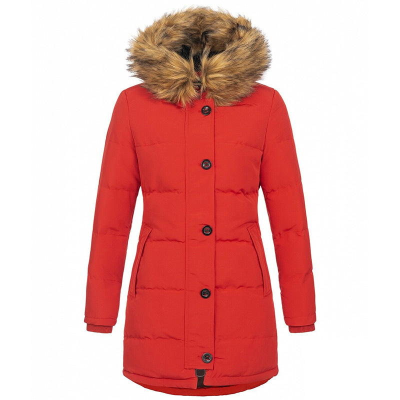 2022 Winter Women's Hooded Sleeve Warm Zipper Cotton Clothes Overcoming the Long Coat Style H87#128